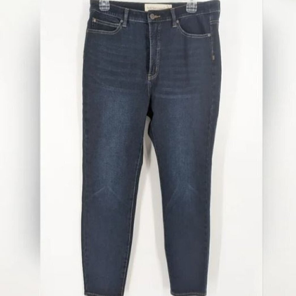 Soft Surroundings Dark Wash High Rise Skinny Jean Womens12P Stretch Comfort